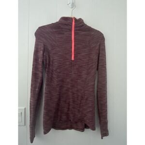 Lululemon Kanto Catch Me 1/2 Zip Drifter Pullover Heathered Bordeaux Drama Sz 4